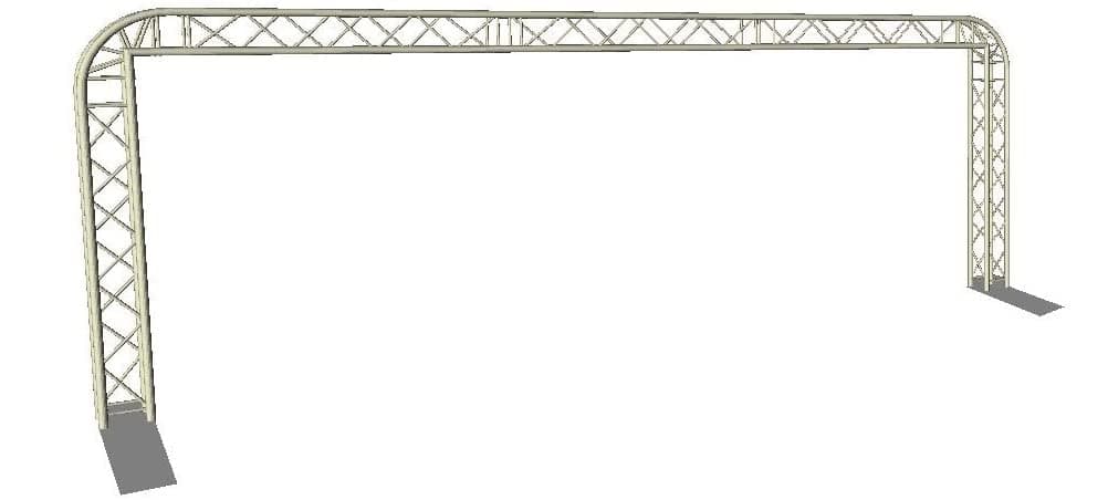 Cedarslink Complete 22ft Square Aluminum Truss Goal Post Lighting System
