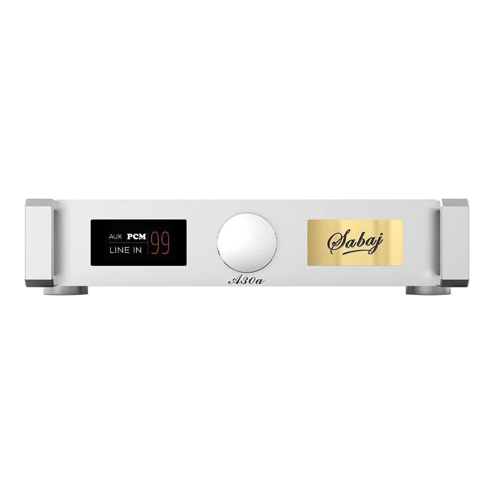 Amplificador de Potencia Hi-Fi Sabaj A30a, Chip Axign AX5689, Entradas USB/Óptica/Bluetooth/Coaxial/RCA, 200W x 2Ω THD+N 0.0008%, XMOS DSD512 32bit/768kHz PCM ASIO con Control Remoto