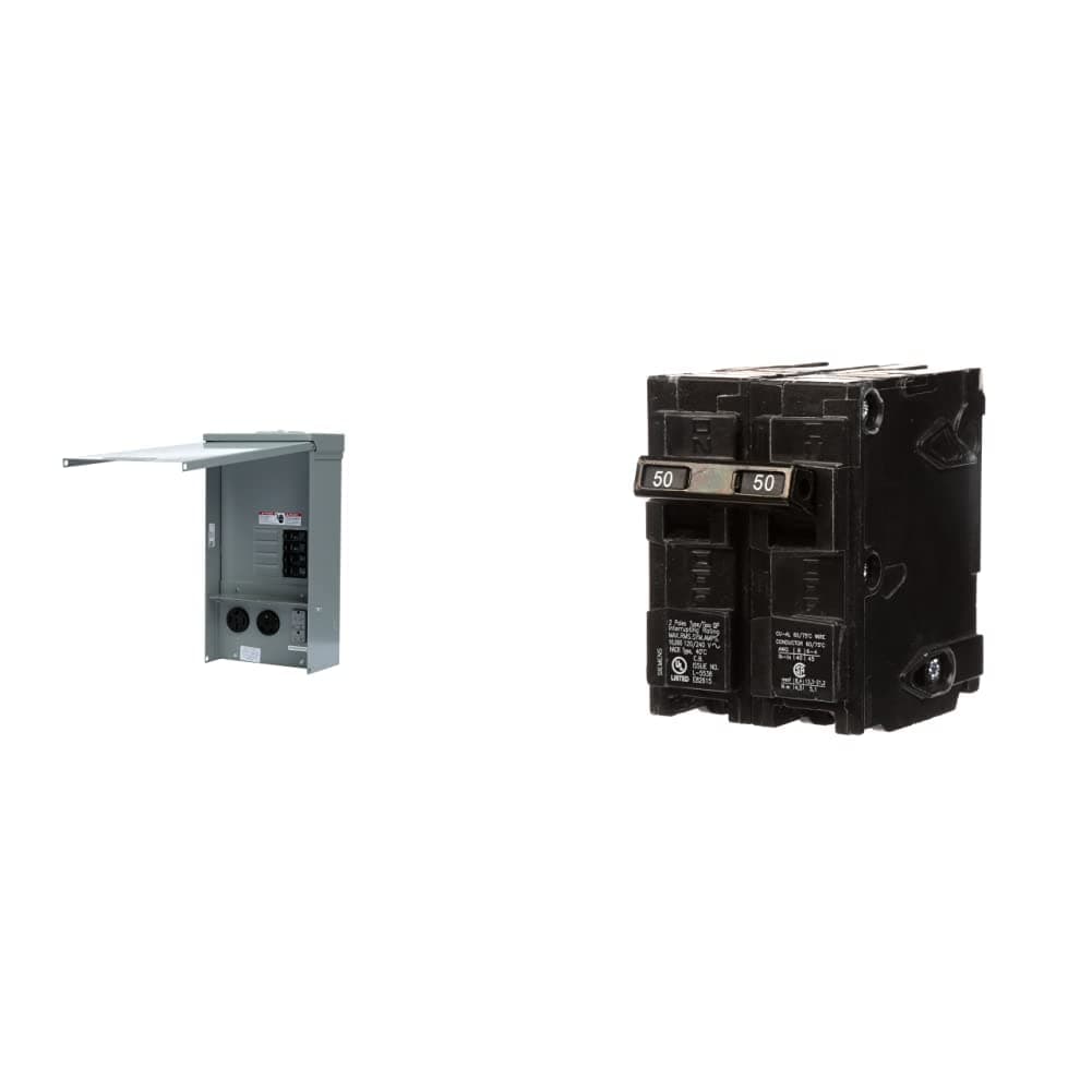 Siemens Talon Temporary Power Outlet Panel TL137US con Q250 50A Double Pole Type QP