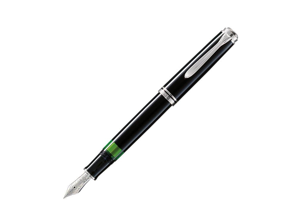 Pluma fuente Pelikan Souverän M805 punta media - Negro/Plata PK-M805BK-M