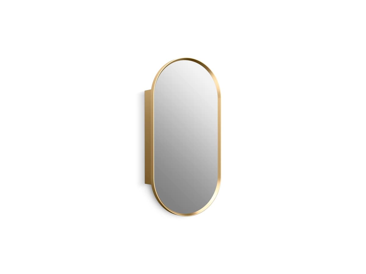 Kohler Verdera Gabinete Botiquín con Espejo Capsule, 15 x 30 in., Moderne Brushed Gold 35573-BGL