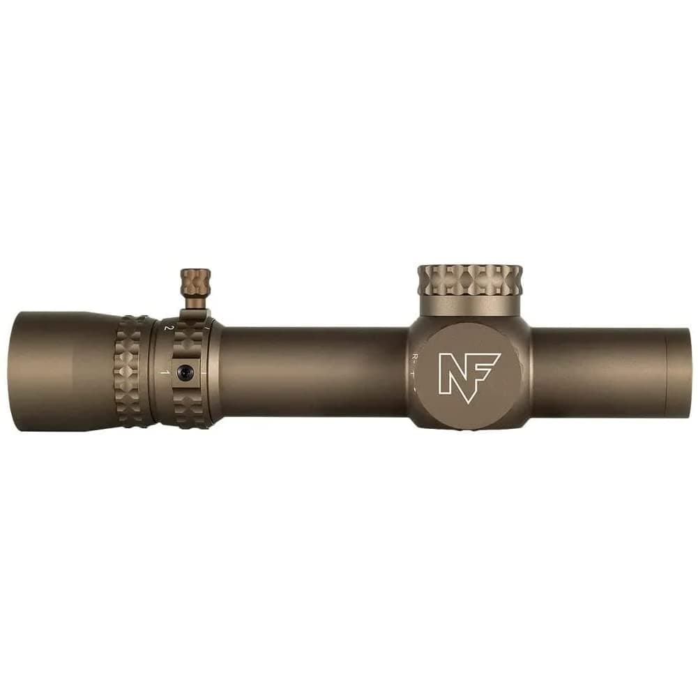 Nightforce NX8 1-8×24mm F1 FFP 30mm con retícula FC-DMX y torretas con tapa - Dark Earth C663