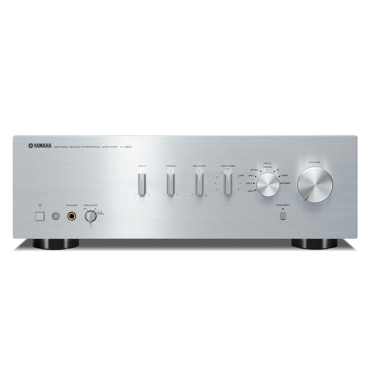 YAMAHA A-S501SL Amplificador Estéreo Integrado Sonido Natural (Plateado)