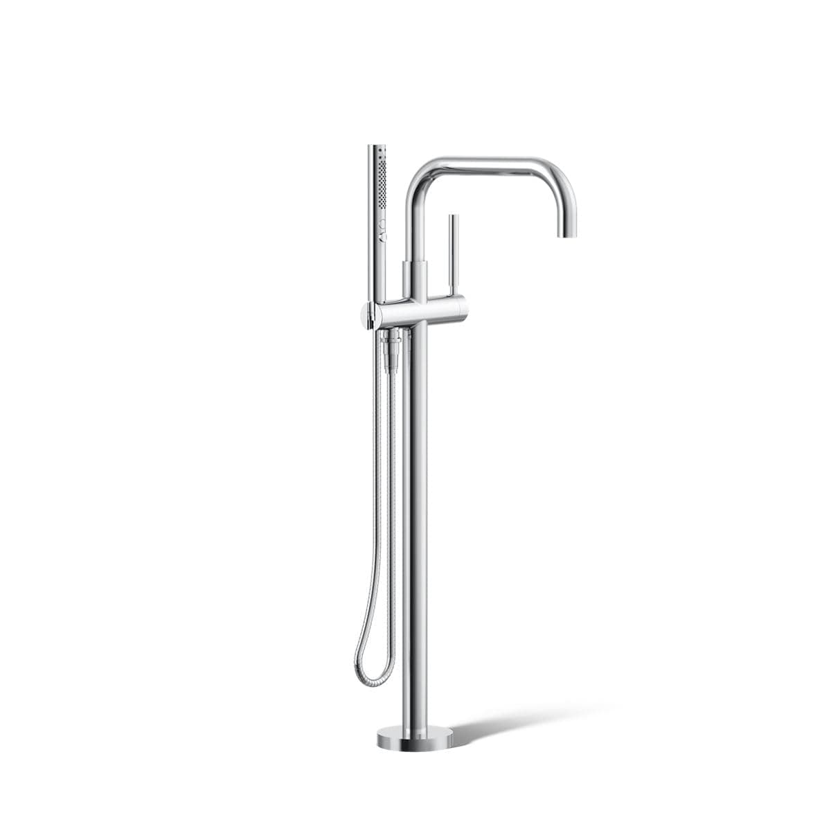KOHLER Purist K-T97328-4-CP Llave de piso para bañera con ducha de mano, cromo pulido