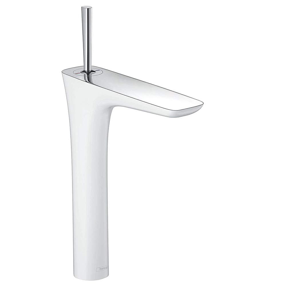 Hansgrohe PuraVida Mezclador de Lavabo Alto 200 con Desagüe Push-Open Blanco/Cromo 15081400