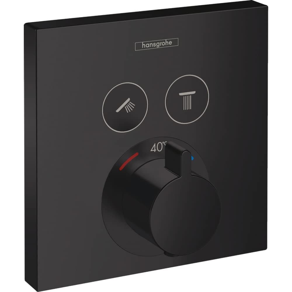 Hansgrohe ShowerSelect Termostato empotrado 2 funciones negro mate 15763670