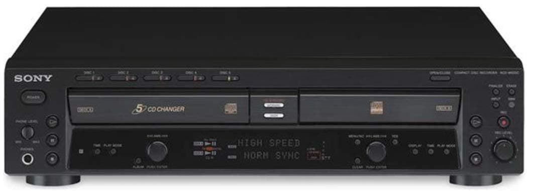 Sony RCD-W500C Reproductor/Grabador de CD 5-Disc Dual Deck