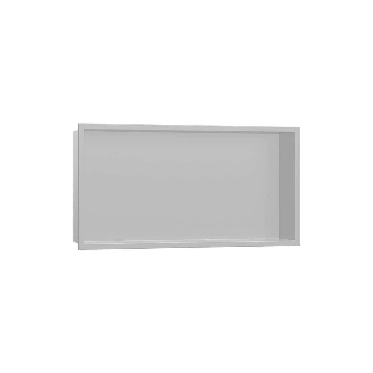 hansgrohe XtraStoris Niche empotrada con marco integrado 12x24x4 in Concrete Grey 56064380
