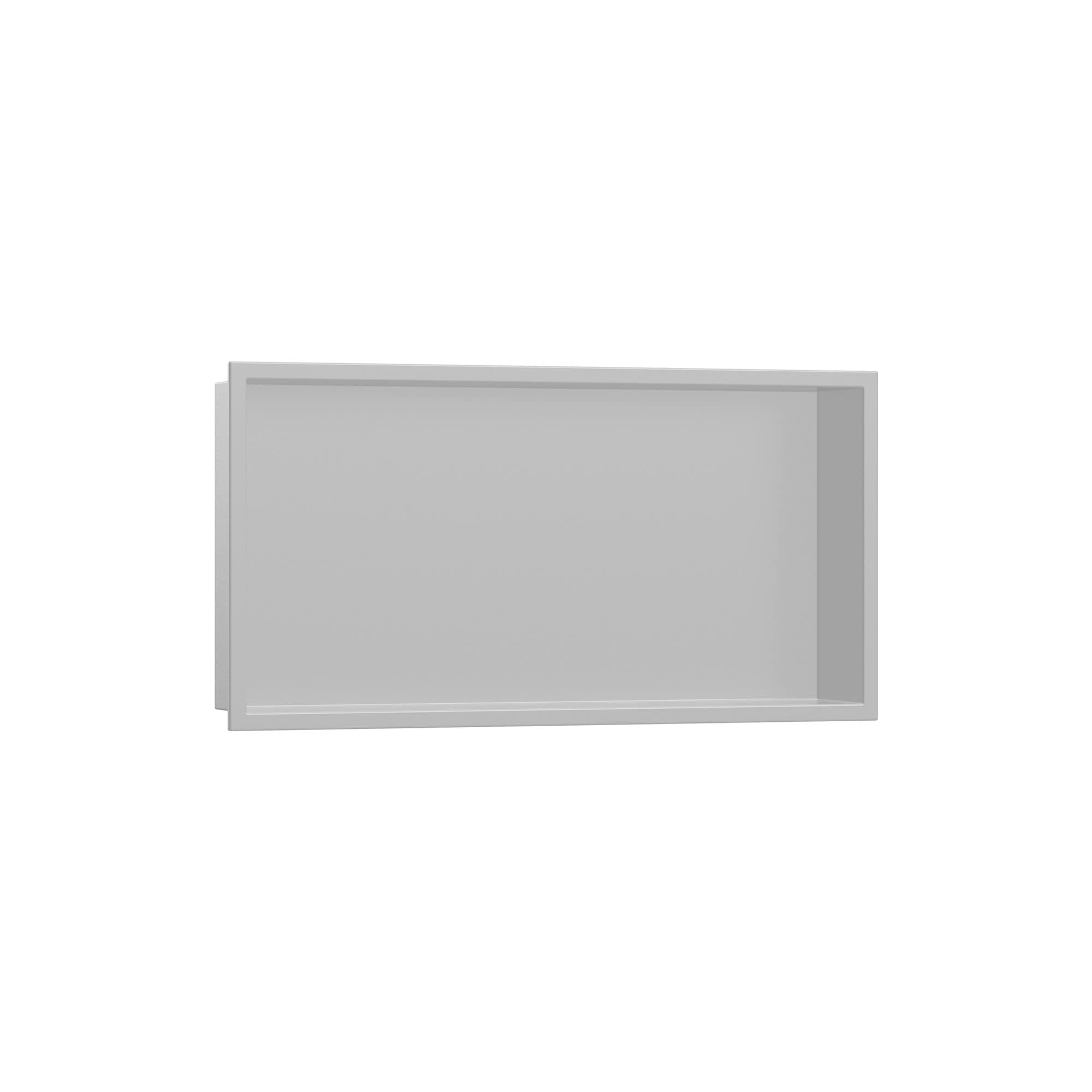 hansgrohe XtraStoris Niche empotrada con marco integrado 12x24x4 in Concrete Grey 56064380