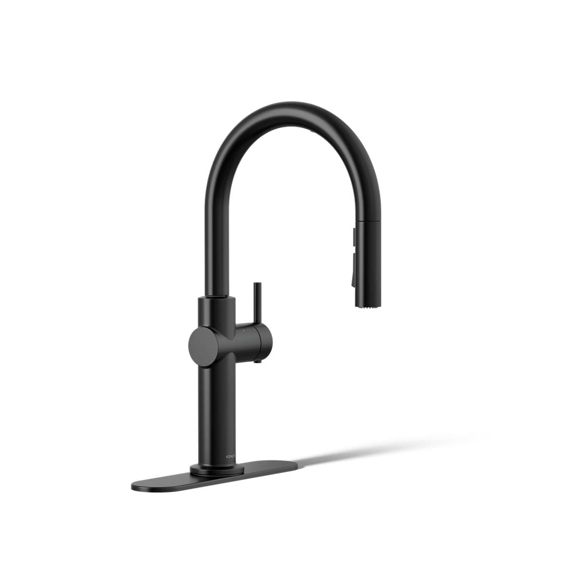 KOHLER Crue Grifo de cocina touchless 22974-WB-BL con cabezal extraíble y sensor, Acabado Matte Black