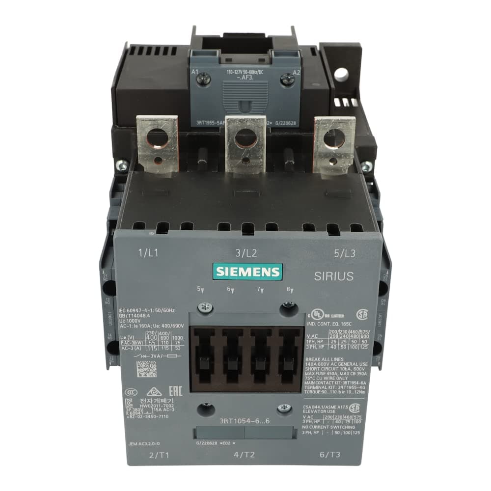 3RT1054-6AF36 SIEMENS Contactor Sirius S6 55 kW 110-127V UC