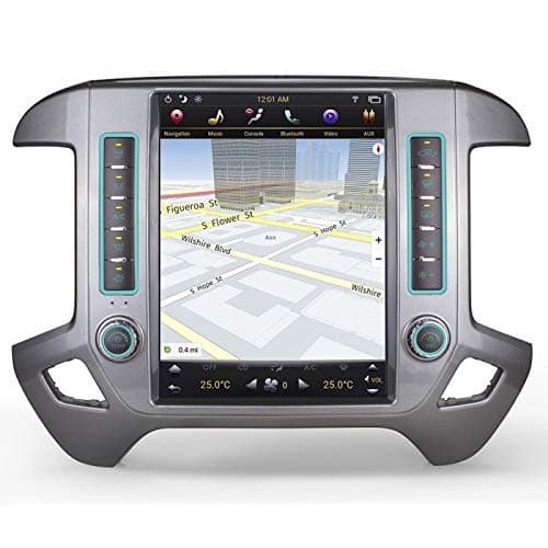 CARSOLL radio Android 9 12.1" estilo Tesla para Chevrolet Silverado/GMC Sierra (pantalla OEM 4" gris)