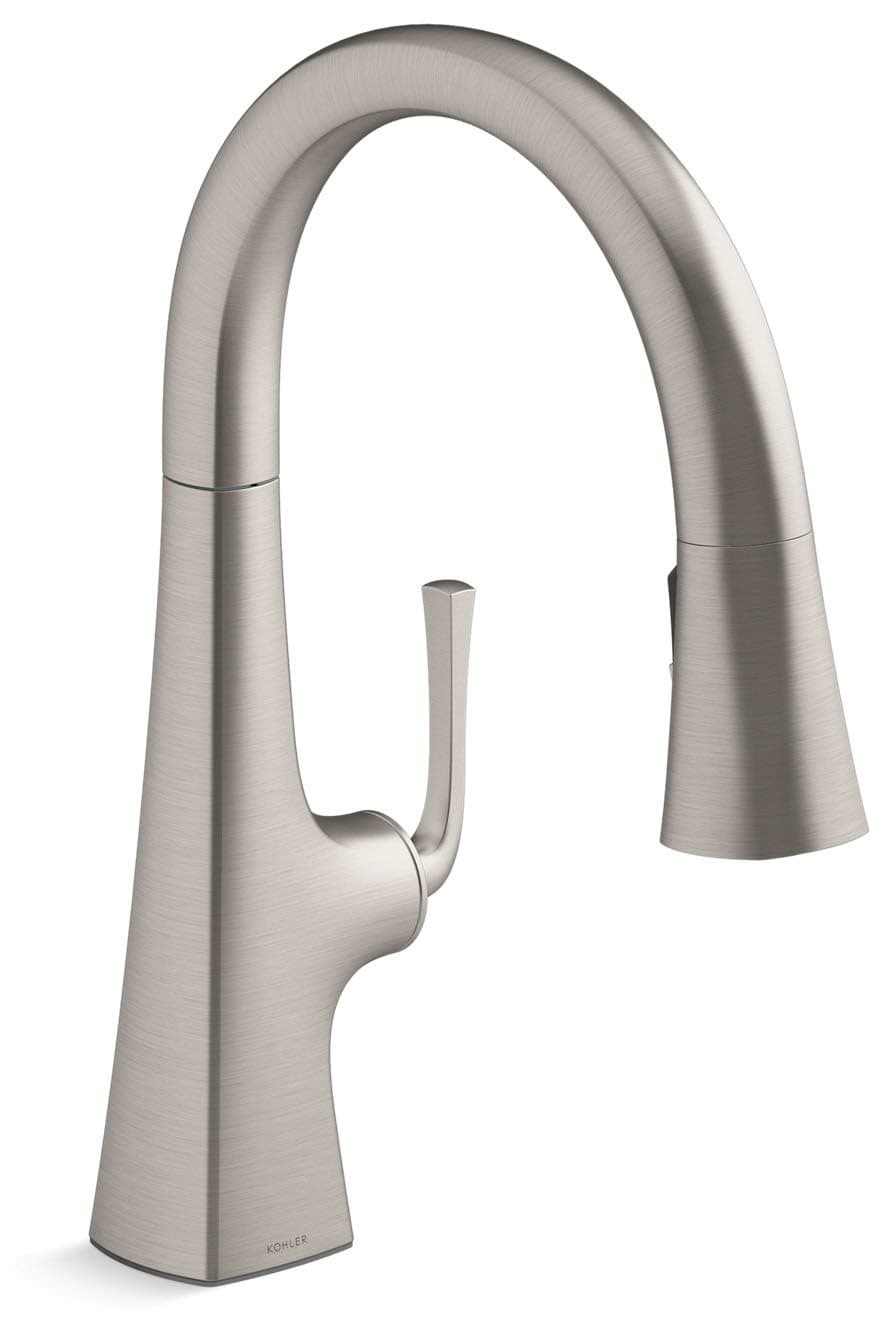 Kohler K-22063 Graze 1.5 GPM Pull Down Kitchen Sink Faucet with Three Function Spray K-22063-VS