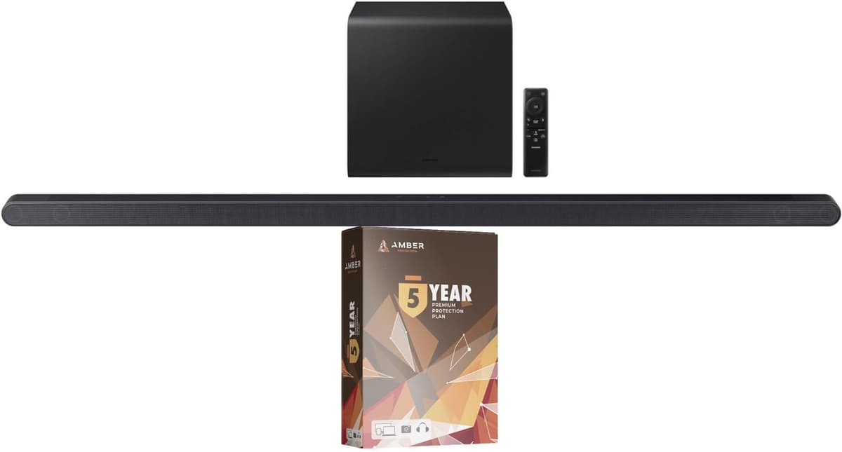 Samsung HW-S800D 3.1.2 Ch Soundbar y Subwoofer con Wireless Dolby Atmos + Plan Amber 5 Años (2024) BNDL_HWS800D-WRTY5-WALTS-SC