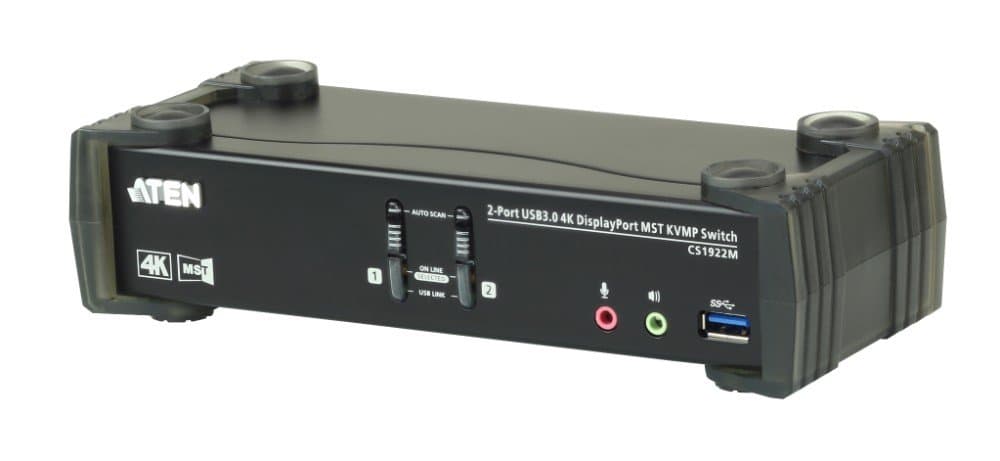 ATEN CS1922M - KVM DisplayPort MST 2 puertos con hub USB 3.0, 4K/4K DCI