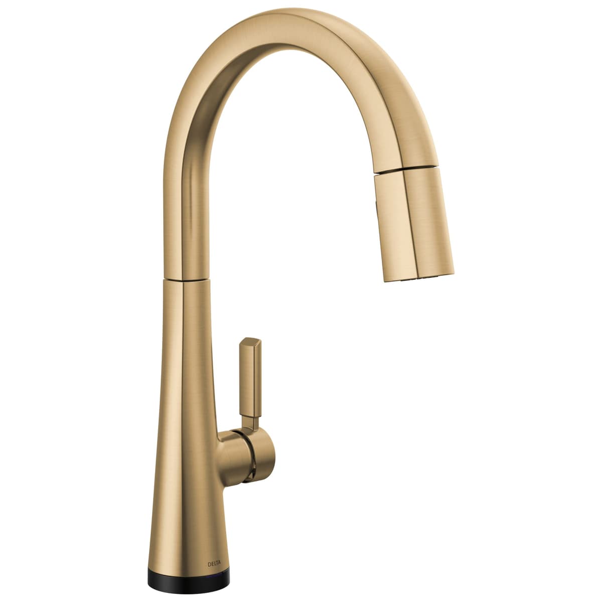 Delta Monrovia Grifo de Cocina con Sensor Touch y Rociador Extraíble, Lumicoat Champagne Bronze 9191T-CZ-PR-DST