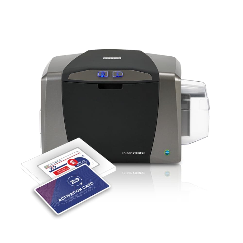 2ID Fargo DTC1250e Impresora de tarjetas de una cara - Solo impresora DTC1250e Simplex (Printer Only)