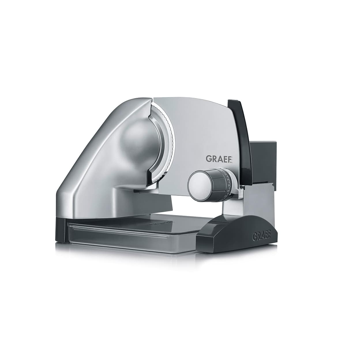 GRAEF SKS500 Rebanadora All-Slicer plateada con disco serrado 170 mm y MiniSlice S50000