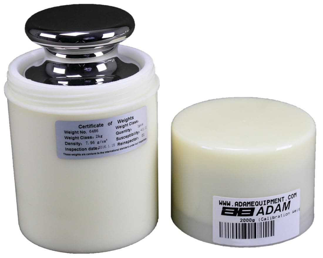 Adam Equipment Peso de calibración de acero inoxidable 2000g ASTM Clase 4 ASTM 4 - 2000g