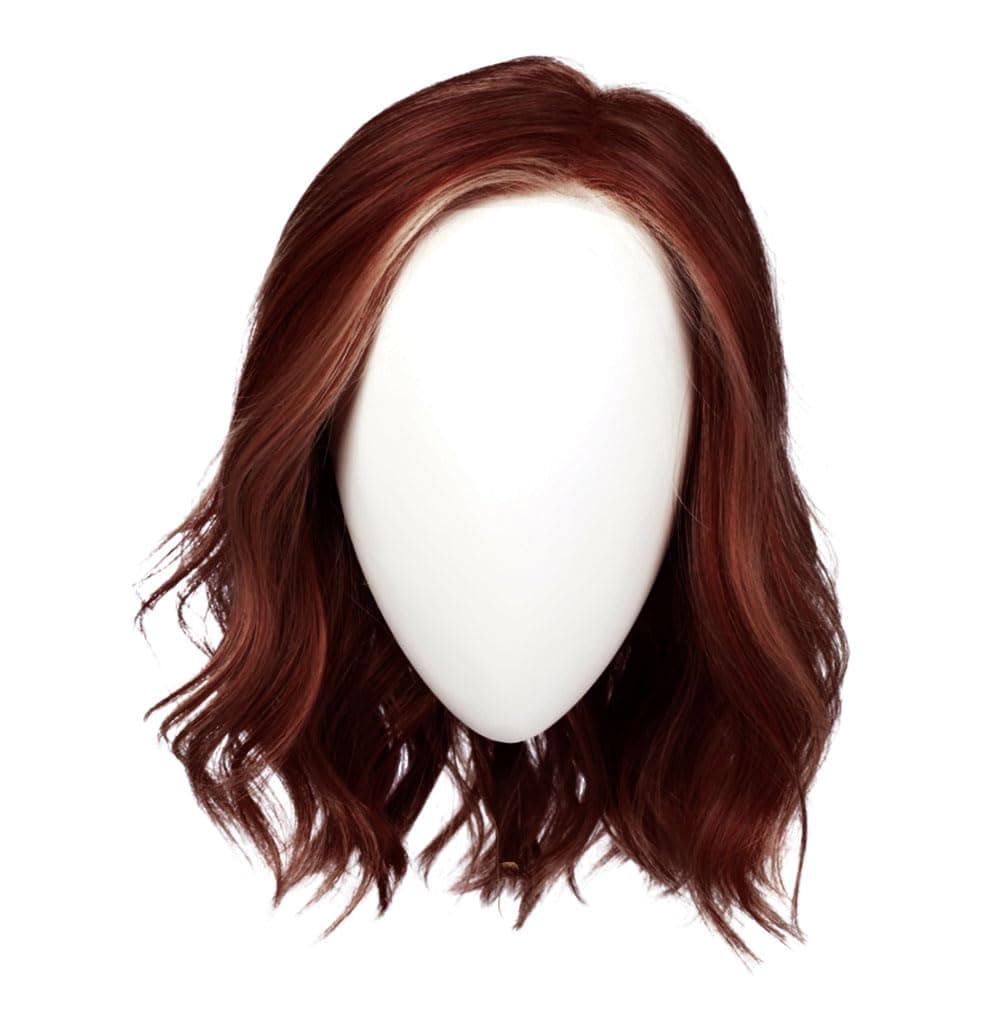 Hair u wear Raquel Welch Simmer Elite - Peluca en capas largo hasta los hombros, base liviana anudada a mano, talla estándar - RL33/35 Deepest Ruby
