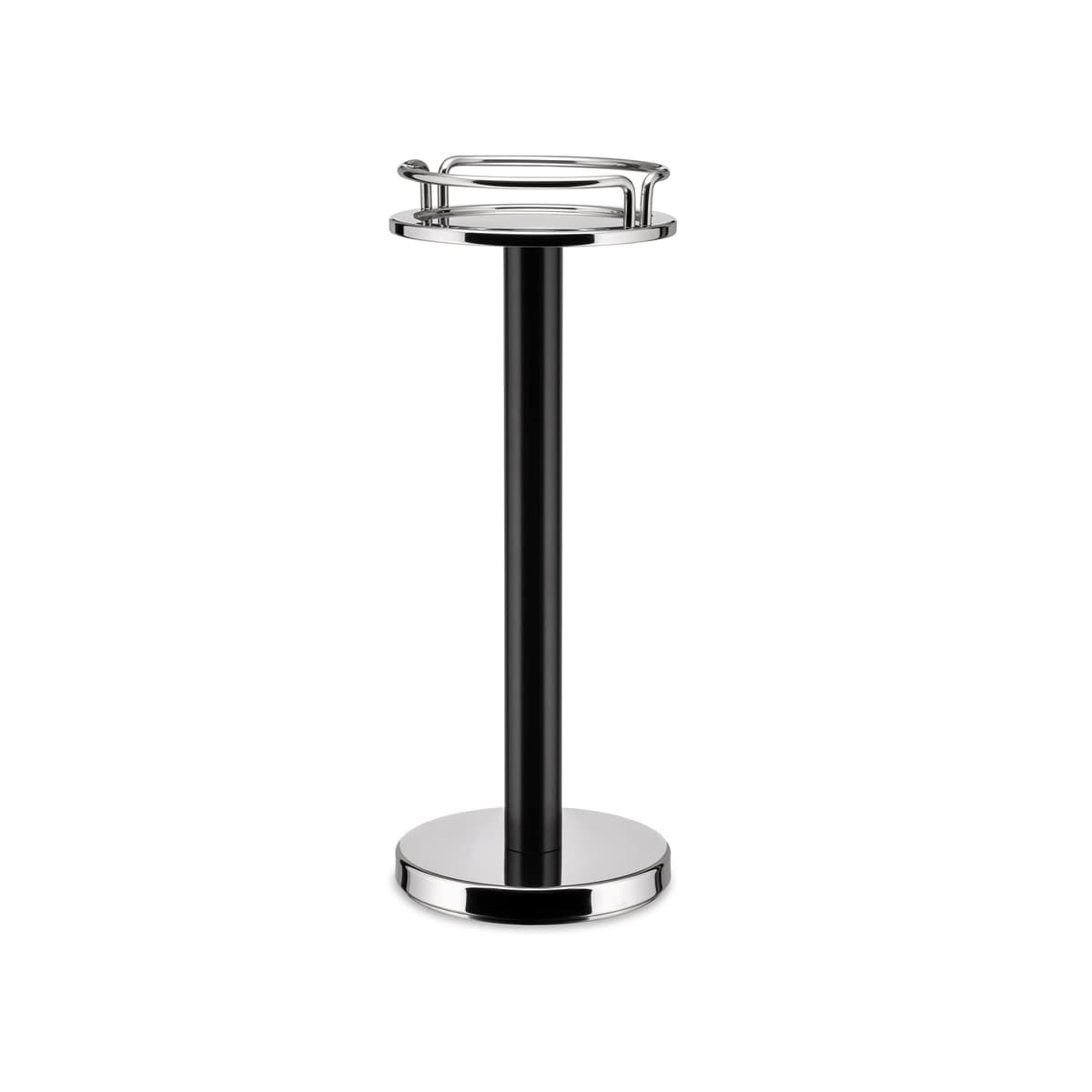 Alessi 5059 Soporte para enfriador de vino, acero inoxidable 18/10, columna lacada marrón