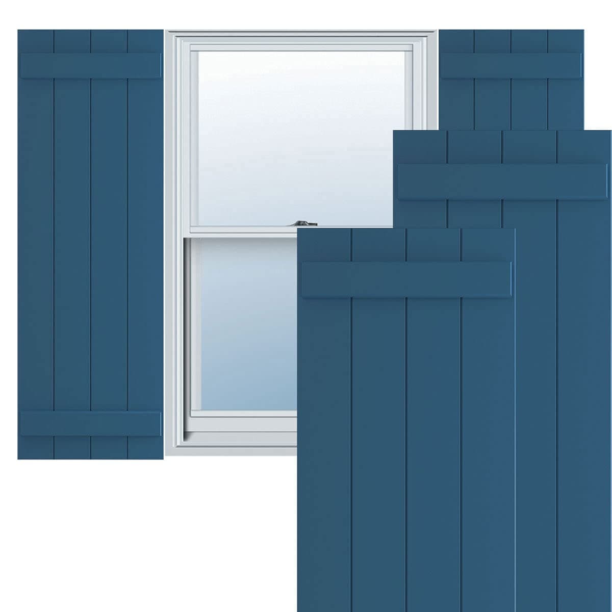 Ekena Millwork TFP101BBF21X076HB - True Fit PVC Board-n-Batten 21 1/2" x 76" (Par, sin herrajes)