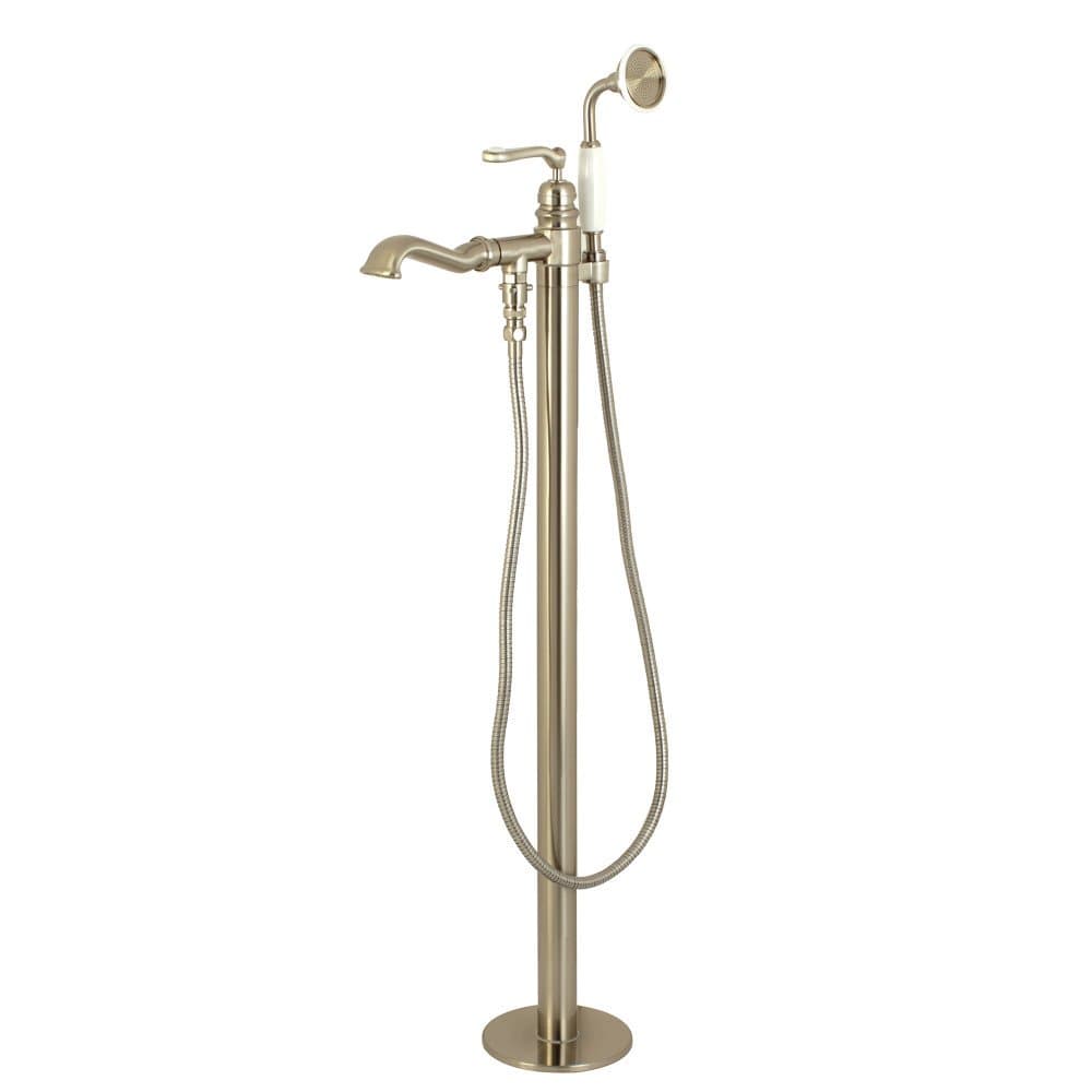 Kingston Brass KS7018RL Royale Grifo de Bañera con Ducha de Mano, Níquel Cepillado