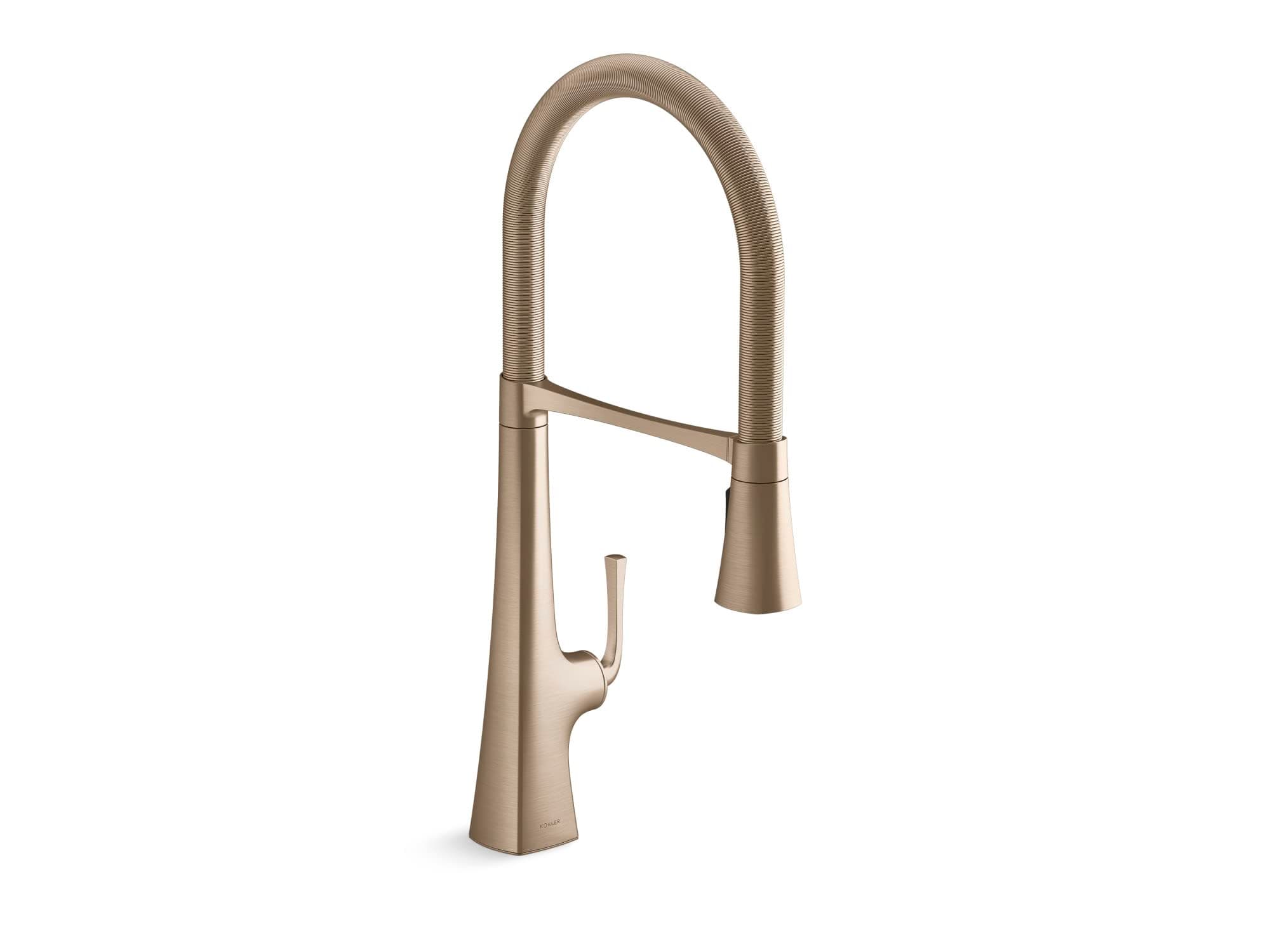 Kohler grifo de cocina Graze en Vibrant Brushed Bronze, montaje a cubierta 22060-BV