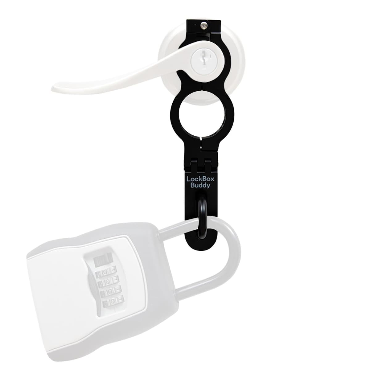 Lock Box Buddy - Secure Lock Box Attachment for Lever Handles (Pack of 12)