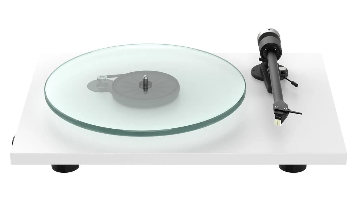 Tocadiscos Hi-Fi Pro-Ject T2 con Sumiko Rainier y plato de vidrio (Blanco Satinado) 1