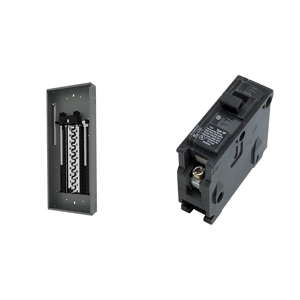 Siemens PN4060B1200C PN Series 200 Amp 40-Space 60-Circuit Main Breaker Plug-On Neutral Load Center Indoor con Bus de Cobre, Gris + Q115 15-Amp Polo Simple Tipo QP