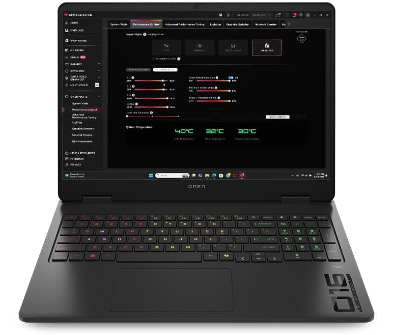 ist computers HP OMEN 16 Gaming Laptop - 16" 2K 144Hz, NVIDIA RTX 5060 8GB, AMD Ryzen 9 8940HX, 32GB DDR5, 2TB SSD, Win 11 Home