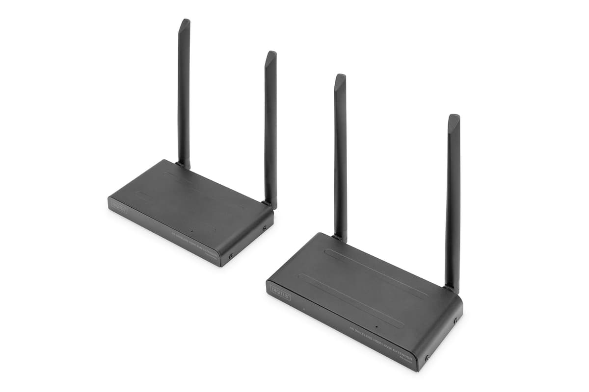 DIGITUS DS-55328 Wireless HDMI KVM Extender/HDMI Splitter (1:4) - UHD 4K/30Hz - 150m