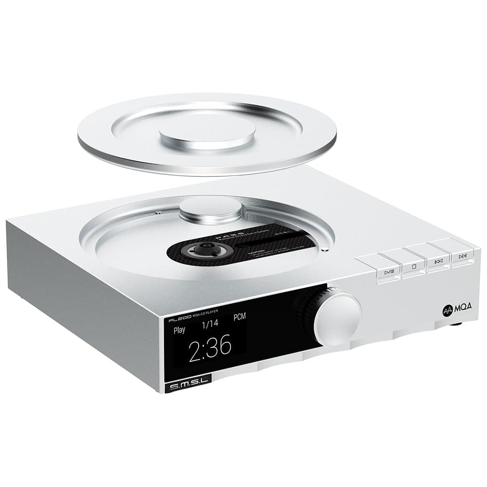 S.M.S.L PL200 MQA-CD Player - DAC AK4499EX, MQA Full Decoding, USB/Bluetooth/CD, XLR Out (Silver)