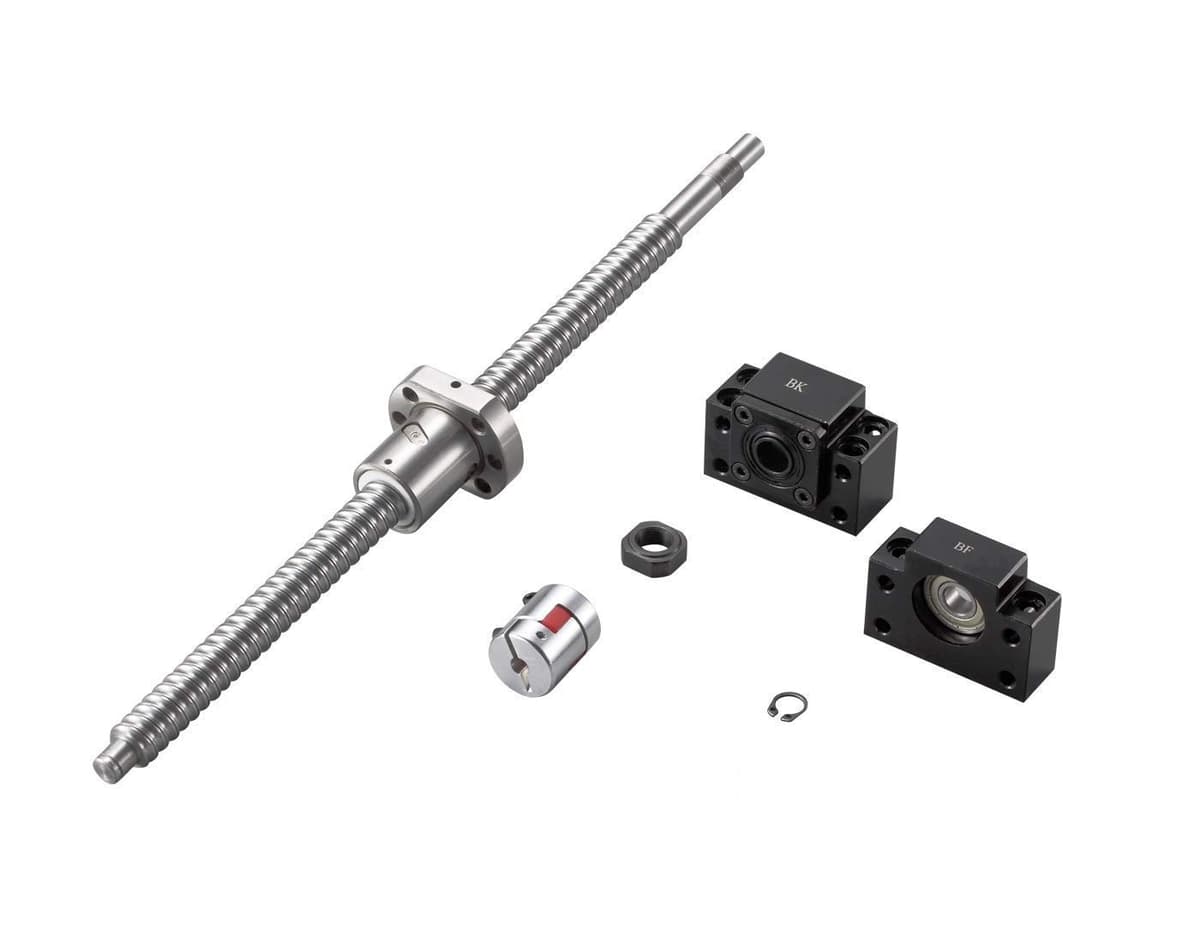 Mssoomm SFU2510 - Ball Screw 25mm, 1520mm (59.84") Lead 10mm, Precisión C7, Kit con tuercas y soporte MS-SFU2510-L1520MM-NSC