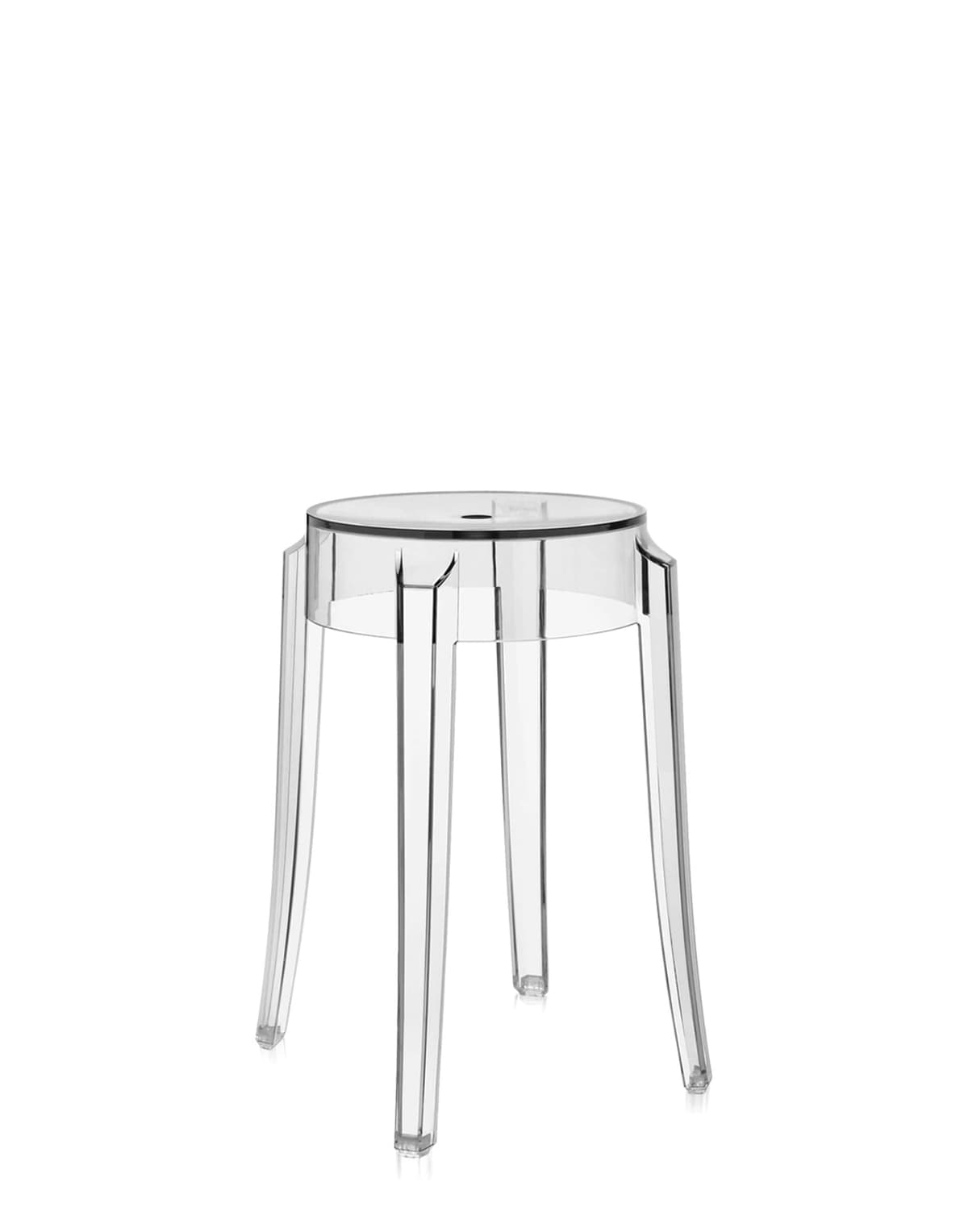 Kartell Charles Ghost Banqueta, pack de 2, 18", cristal 4897/B4