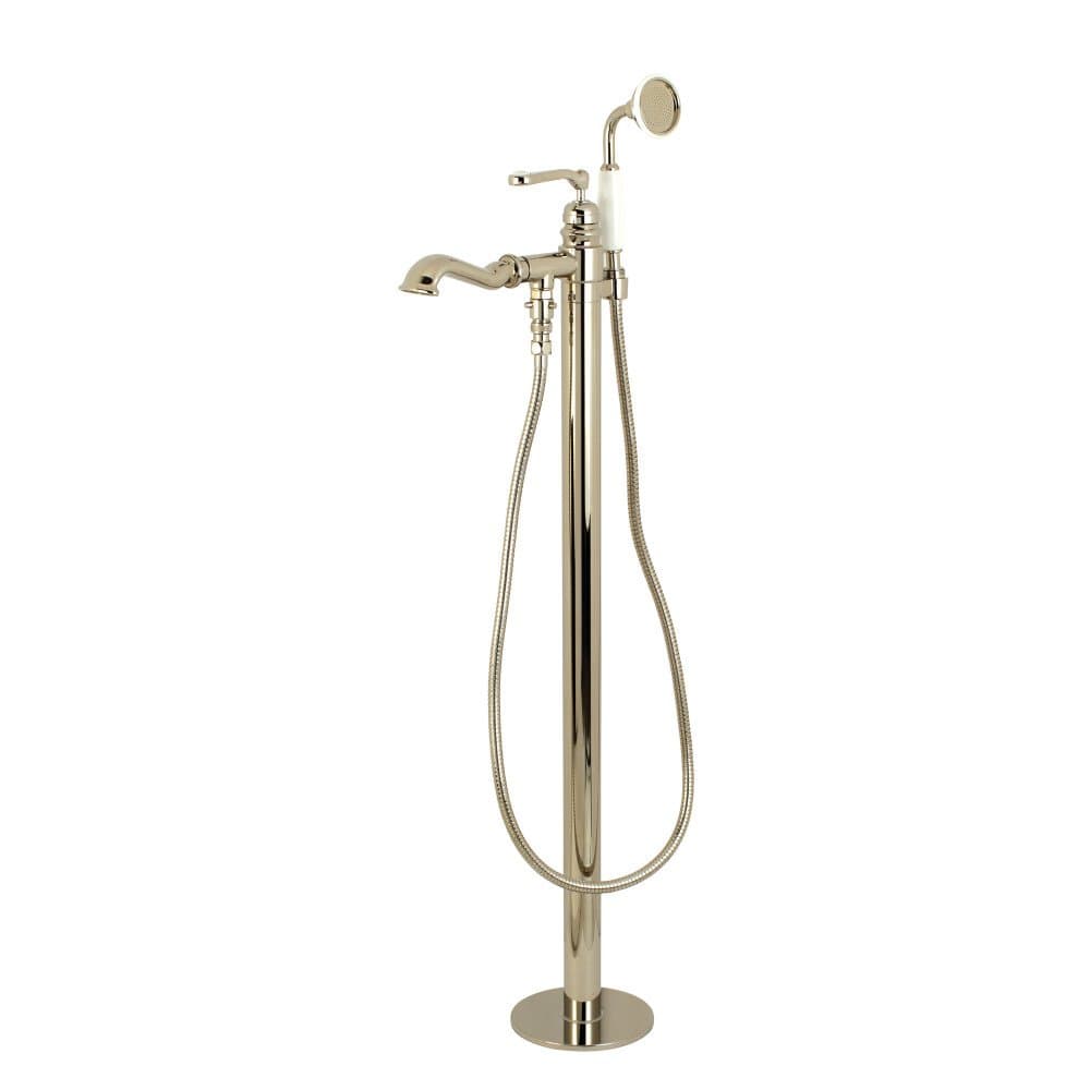 Kingston Brass KS7016RL Royale Freestanding Tub Faucet with Hand Shower Polished Nickel