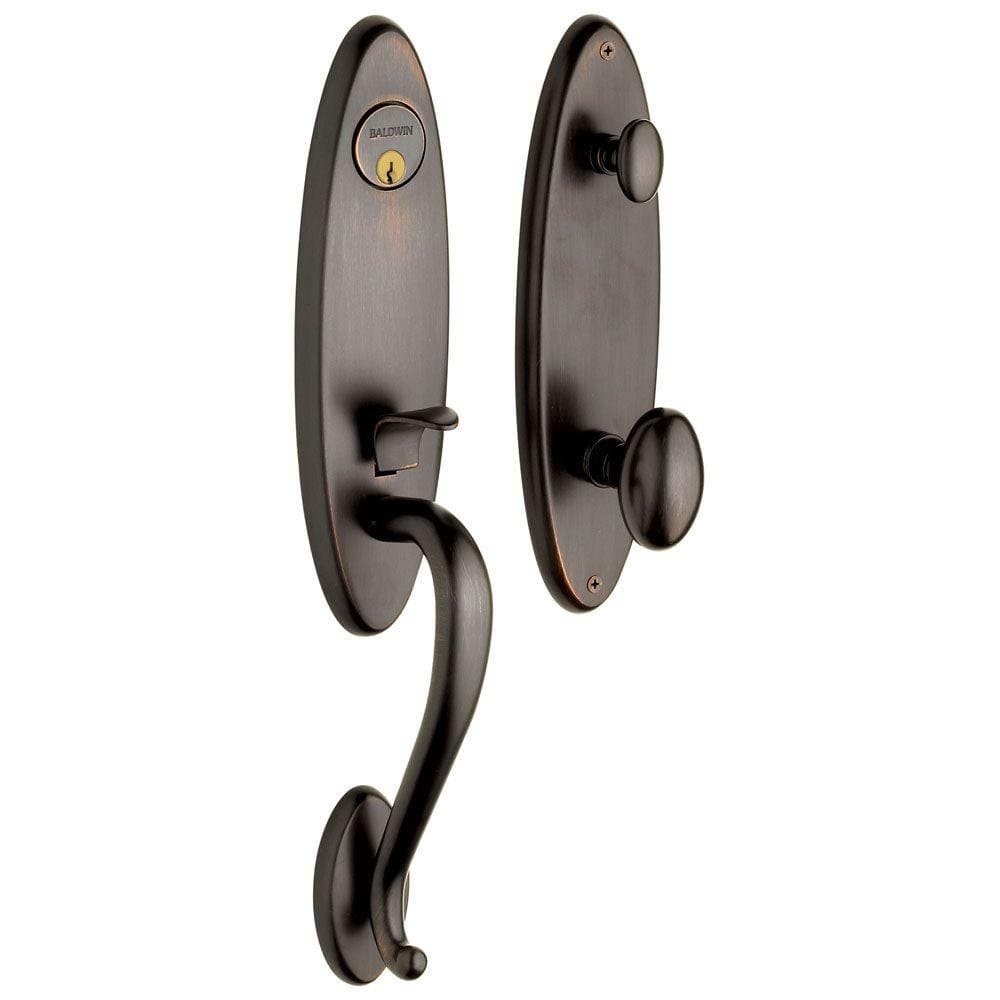 Baldwin 85360.112.ENTR Blakely Handleset de salida de emergencia con pomo tipo egg, Venetian Bronze