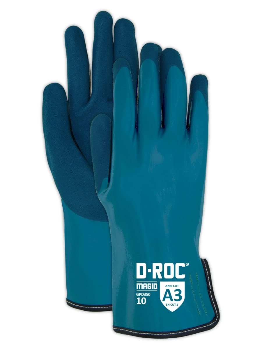 MAGID D-ROC GPD350 Guantes Nitrile Coated ANSI A3, 72 pares, Talla 11/2XL GPD35011-72