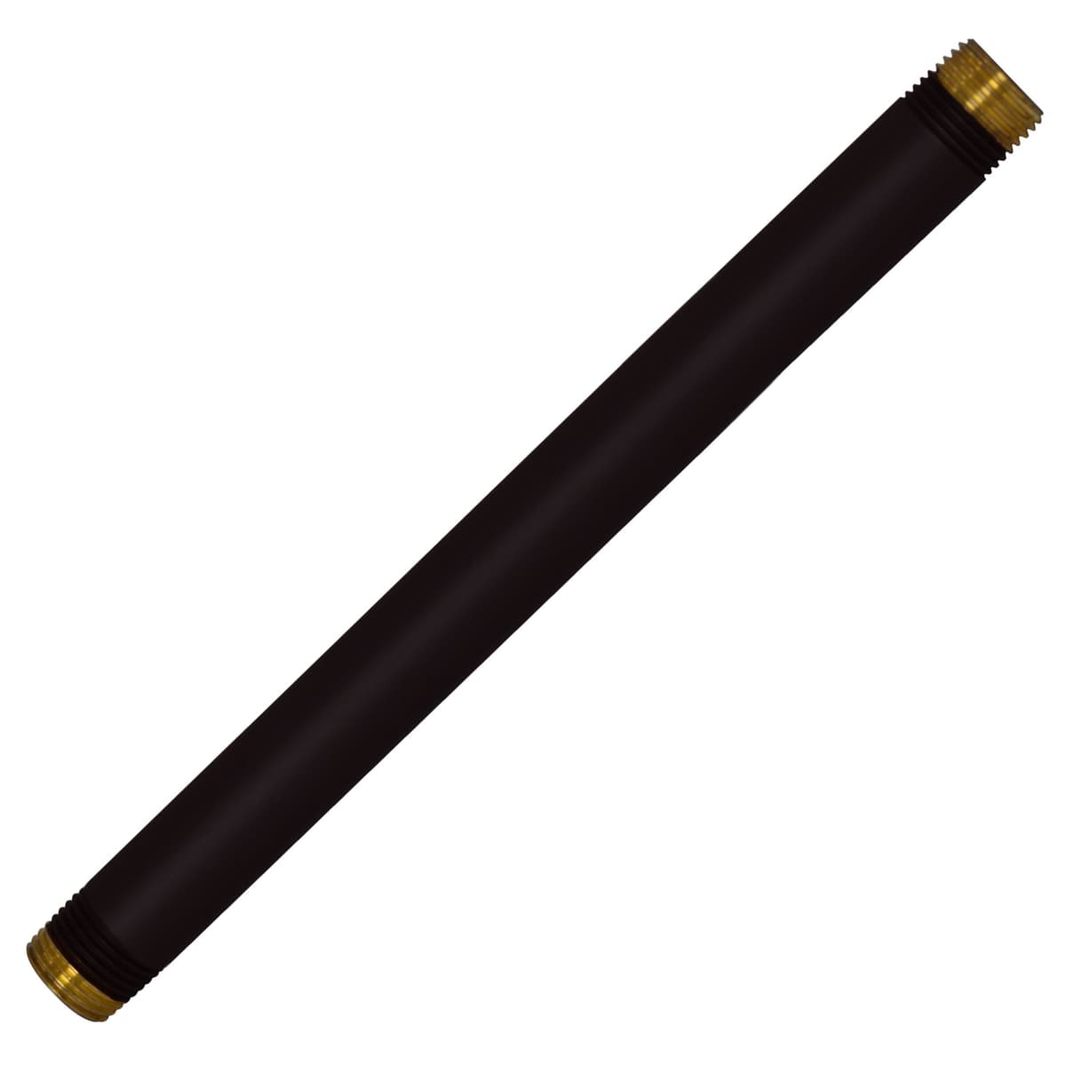 Westbrass D12112-25-62 12" x 1/2" IPS Mamelón de tubería de latón, Negro mate (paquete de 25)