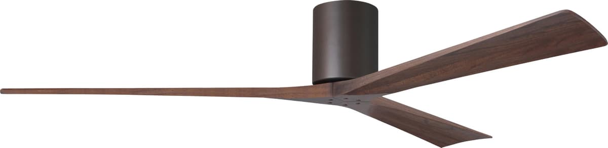 Ventilador de techo Matthews IR3H-TB-WA-72 Irene 72" flush mount, motor DC silencioso, control remoto y pared