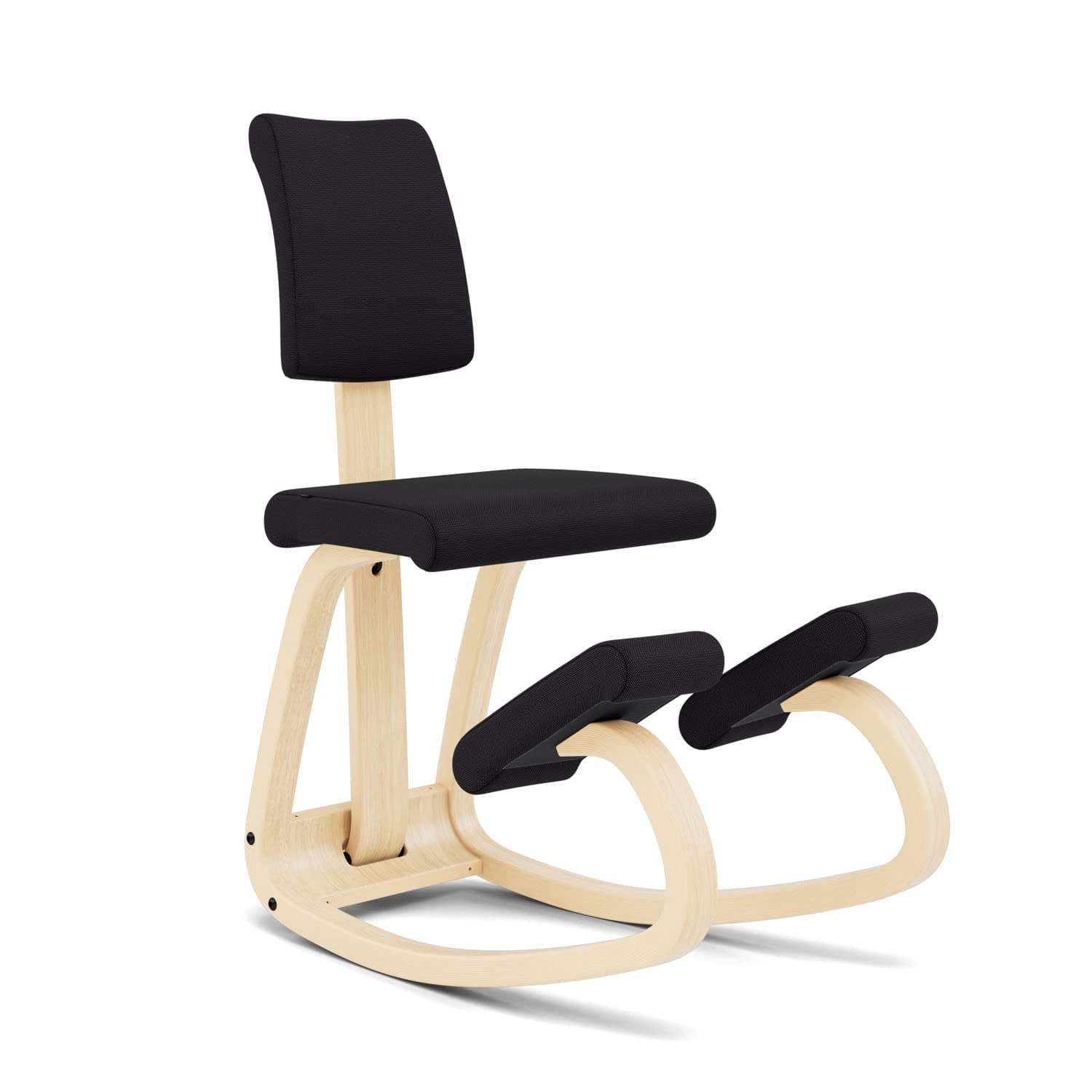 Varier Variable Plus Silla de rodillas con respaldo Natural/Negro