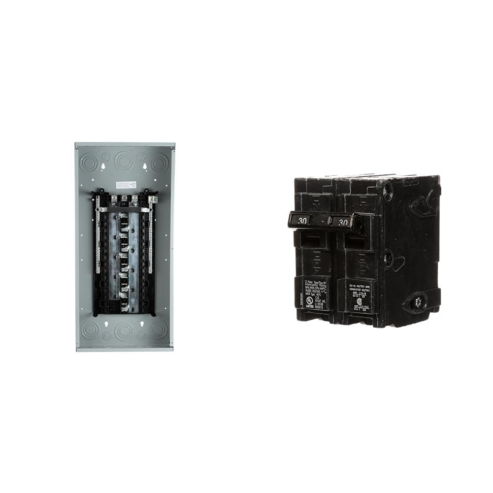 Siemens 200A 3-Phase 54-Circuit Indoor Main Lug Load Center con Breaker QP 30-Amp Doble Polo