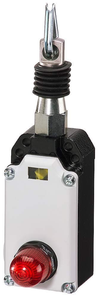 Siemens 3SE7 150-2DD04 interruptor accionado por cable, carcasa metálica con cubierta plástica, LED 24VDC, 1 NO + 1 NC