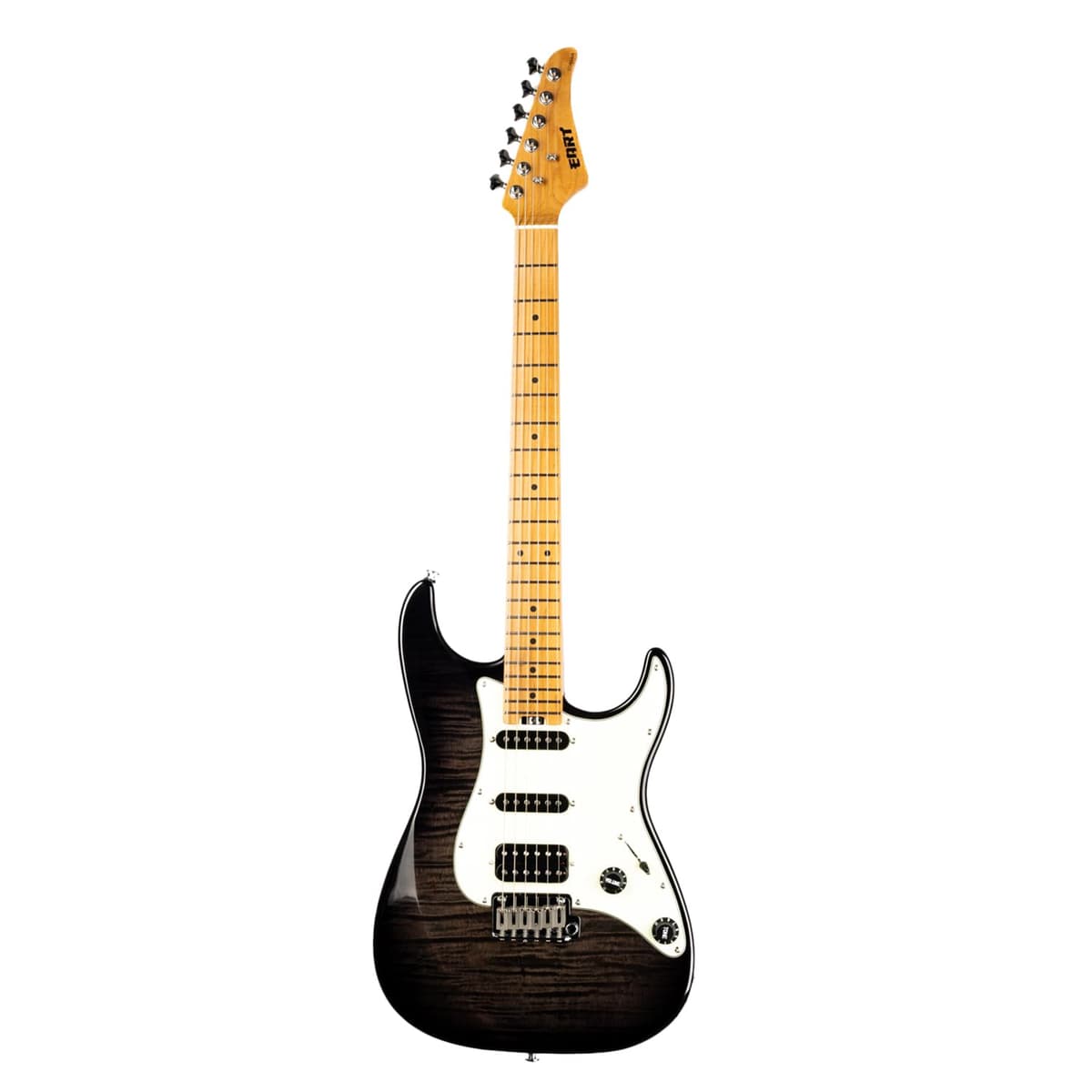 EART NK-C3 Guitarra eléctrica diestro 6 cuerdas, diapasón de maple, cuerpo sólido, negra