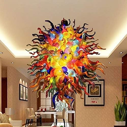 Lámpara araña de vidrio soplado 70" Longree LR1141-W100*H180CM