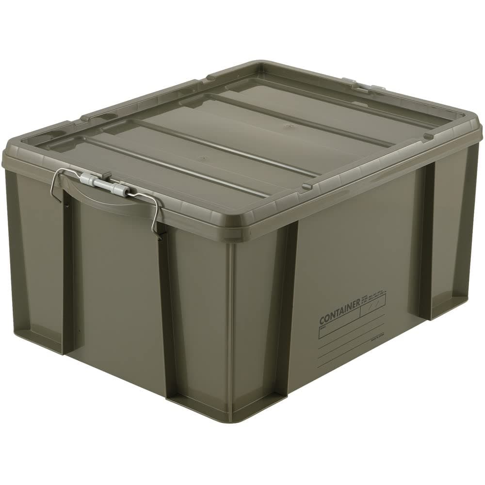 Richell caja de almacenamiento verde con broche de acero inoxidable, 22 fl oz (6600 ml) 017016