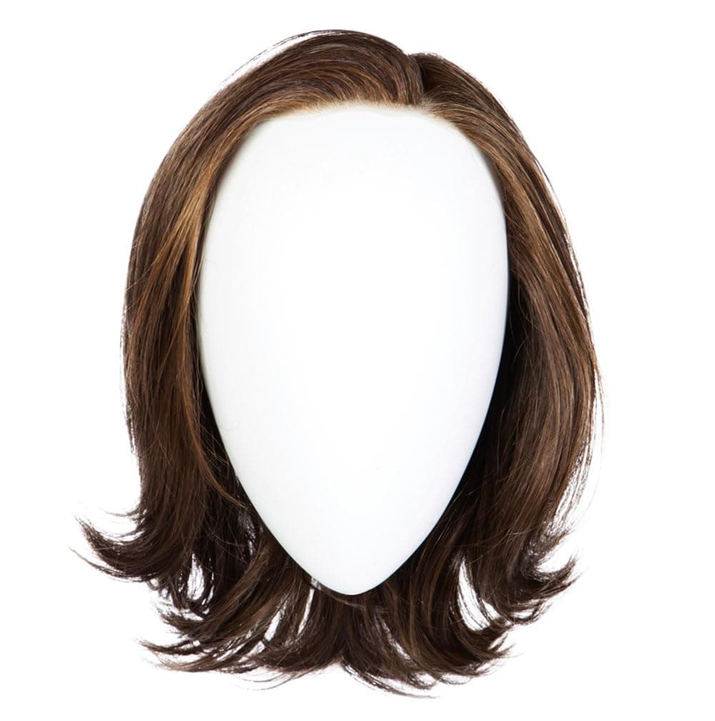 Hair u wear Peluca corta 'Take A Bow' con capas y base atada a mano, Raquel Welch (RL8/29SS Shaded Hazelnut)