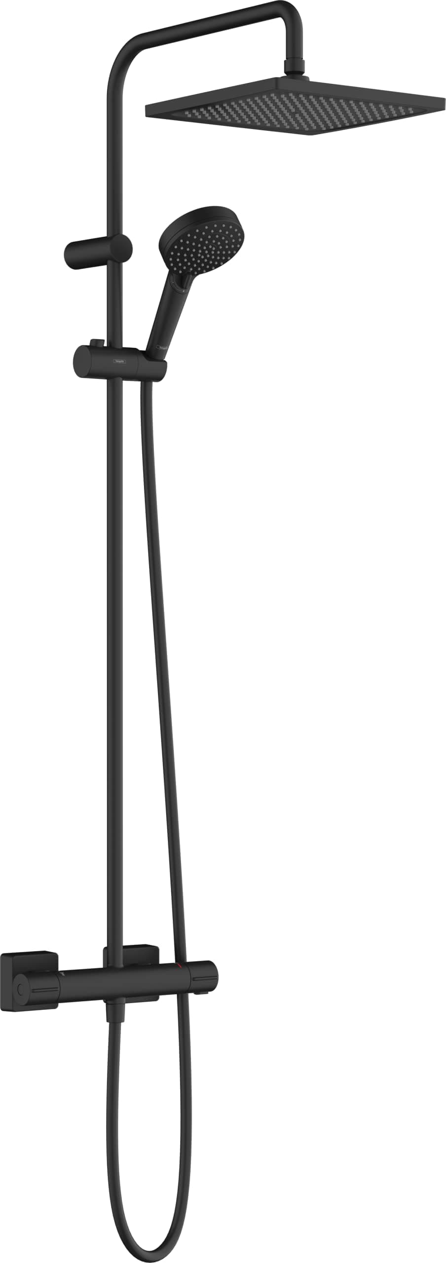 Hansgrohe Vernis Shape 240 Sistema de Ducha con Termostato, 240 mm, Matt Black (26427670)