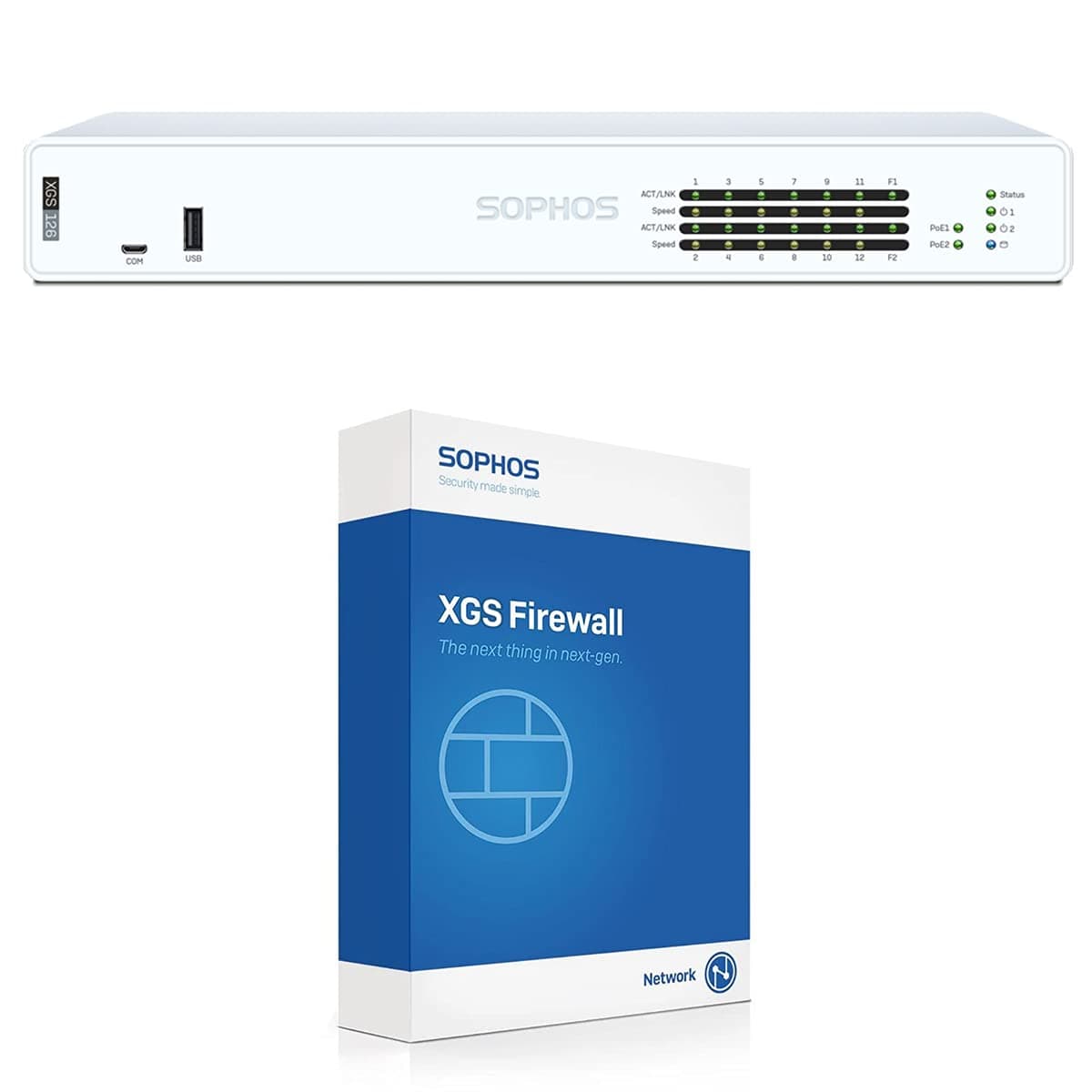 Sophos XGS 126 Next-Gen Firewall con Xstream Protection, 1-Year (US Power Cord) (IA1C1CSUS)